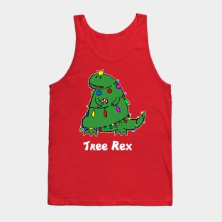 Tree Rex Funny Dinosaur Christmas Holiday Party T-Rex X-Mas Tank Top